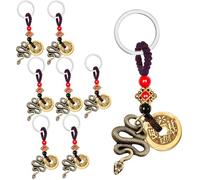 YumSur Llavero Feng Shui 2025 Año del Zodiaco Chino Serpiente Serpiente de la Suerte, Llavero Accesorios, rojo, Talla única