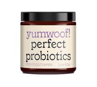 Yumwoof Perfect Probiotics - Comida para perros sin OMG, de grado humano, con inulina prebiótica y calabaza, alergias, digestión, inmunidad, diarrea, estreñimiento, 9 cepas respaldadas por la ciencia