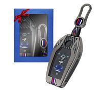 Yumzeco Aleación de Zinc Carcasa para Llave Keyless Funda de para Llave Compatible con BMW 1 2 3 4 5 6 7 X3 X4 M2 M3 M4 Series(F01 F10 F12 F20 F22 F25 F26 F30 F87) Estuche para Llavero Remoto Plata