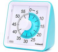 Yunbaoit - Temporizador analógico Visual, Cuenta atrás silencioso, Herramienta de gestión del Tiempo para niños y Adultos (Azul)