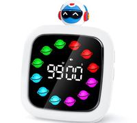 Yunbaoit Temporizador visual digital para niños, recargable de 99 minutos, temporizador silencioso de cuenta regresiva con 19 tonos de llamada, 9 pantallas de planeta a color opcionales, herramienta