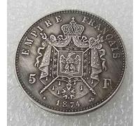 YunBest 1874 Francia Francesa Napoleón Moneda Conmemorativa - Moneda Vieja Sin Circular Francia Monedas Gran Francia-Descubre la Historia de Monedas BestShop
