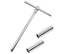 YunBey 14mm/16mm Herramienta de Extracción de Enchufe de Bujía, Mango en T LLave de Bujías, de La Llave de Instalación del Sistema de Herramienta