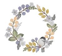 YunBey Decoración de Pared Metal Guirnalda Decorativas con Pájaro Adornos Pared Metalicos para Decoración de Puerta Hogar Jardín Oficina 30x30cm