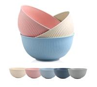 YunBey Juego de 10 Bowls Cocina Grandes Cuencos Cocina Plastico Reutilizable Irrompible Tazones Desayuno para Ensalada Pasta Aperitivos Sopas Cereales