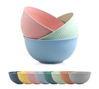 YunBey Tazones Desayuno Grandes, 8 Piezas Ensaladera de Plástico Reutilizable Durable, Bol Grande Cocina para Sopa Ramen Ensalada Cereales para Niños y Adultos