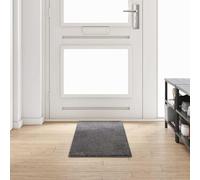YunCangg Alfombra de pasillo gris, 50 x 200 cm, 100% polipropileno, antideslizante, fácil de limpiar, adecuada para salón, pasillo, pasillo, dormitorio, suelo estrecho con superficie suave y duradera