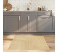 YunCangg Alfombra rectangular de bambú natural, 100 x 100 cm, antideslizante, lavable, para salón, dormitorio, pasillo, con protección de suelo, para decoración moderna bohemia y escandinava