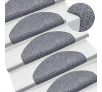YunCangg Alfombrillas autoadhesivas para escalones, 10 unidades, 65 x 21 x 4 cm, color gris claro, antideslizantes, protección para escaleras, interiores y reversibles, protección contra arañazos