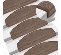 YunCangg Alfombrillas para escaleras, 15 unidades, 65 x 24 x 4 cm, color café, antideslizantes, autoadhesivas, para escaleras interiores, protección y seguridad en perros, niños, mascotas