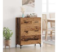 YunCangg Aparador de madera vieja 69,5 x 34 x 90 cm de compota y hierro con cajón, espacio de almacenamiento moderno para sala de estar y comedor, muebles de cocina resistentes con asas de alfombra y