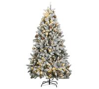 YunCangg Árbol de Navidad artificial plegable con 300 ledes, 300 cm de altura, PVC con soporte de metal, incluye bolas decorativas para árbol de Navidad y cadena de luces LED para sala de estar