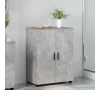 YunCangg Armario de baño de hormigón gris de madera y metal, 60 x 35 x 80 cm, independiente, con tirador de barra, espacio de almacenamiento para baño, invitados, inodoro y armario bajo el lavabo