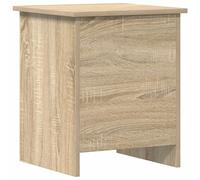 YunCangg Baúl de almacenamiento de roble Sonoma de madera de 40 x 40 x 50 cm con tapa, baúl y espacio de almacenamiento para dormitorio, pasillo, habitación de los niños, ideal como baúl para cojines