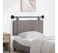 YunCangg Cabecero colgante de tela gris topo, 110 x 55 cm, montaje en pared con correas extraíbles, cabecero tapizado suave para dormitorio, habitación de invitados, cama doble y cama individual