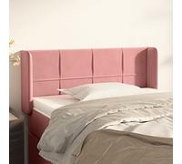 YunCangg Cabecero con orejas de terciopelo rosa, 83 x 16 x 78 - 88 cm, altura regulable, cabecero tapizado independiente con respaldo para dormitorio, cama doble y cama individual