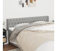 YunCangg Cabecero con orejas gris claro tejido 203 x 16 x 78/88 cm independiente regulable en altura regulable cabecero tapizado con respaldo para dormitorio cama de invitados cama doble individual
