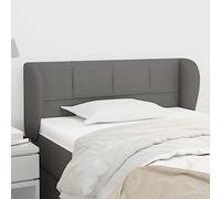 YunCangg Cabecero con orejas gris oscuro, tejido 83 x 23 x 78/88 cm, altura regulable, cabecero tapizado independiente para dormitorio, cama doble, cama individual con respaldo y función de almohada