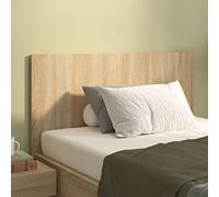 YunCangg Cabecero de madera de roble Sonoma, 120 x 1,5 x 80 cm, cabecero estable para cama individual y cama doble, dormitorio con montaje en pared y respaldo como cabecero de cama y cojín de lectura