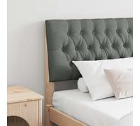 YunCangg Cabecero tapizado gris oscuro de 200 cm de pino macizo con acolchado suave, soporte para la espalda, adecuado para dormitorio, habitación de invitados, cama doble y cama individual