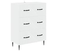 YunCangg Cajonera blanca de madera de 66 x 34,5 x 89,5 cm con asas de metal, 3 cajones de almacenamiento, armario versátil para salón, oficina, pasillo, dormitorio, almacenamiento práctico