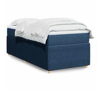 YunCangg Cama con somier con colchón azul, 100 x 200 cm, estructura de cama con somier y colchón de muelles ensacados, sistema de sueño cómodo para un sueño reparador y un apoyo óptimo