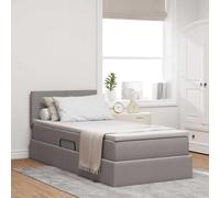 YunCangg Cama de almacenamiento con colchón de 90 x 190 cm, marco de metal pardo y cabecero de poliéster, cama de almacenamiento con ascensor hidráulico, cama de plataforma para un dormitorio, diseño