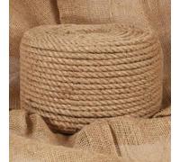 YunCangg Cuerda 100% yute 12 mm 250 m cuerda de cáñamo natural para jardín, camping, barco, taller, construcción, artesanía, fijación y transporte
