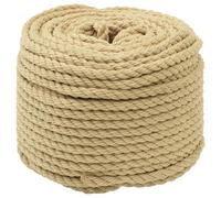 YunCangg Cuerda de polipropileno natural, 8 mm, 500 m, resistente a la intemperie, flexible, para barco, camping, jardín, taller, transporte, fijación, nudos, cargas, colgar, uso al aire libre