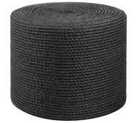 YunCangg Cuerda de yute negra de 6 cm de diámetro, 100% yute Tossa de 3 capas, con buen cierre de nudos para jardín, bricolaje, fijación, transporte y artesanía