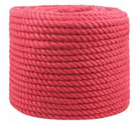 YunCangg Cuerda de yute roja de 100% yute Tossa de 3 capas, 10 mm de grosor, 20 m de longitud, para jardín, camping, artesanía y fijación con buena seguridad de nudos y uso versátil