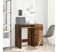 YunCangg Escritorio con aspecto de madera envejecida, 86 x 49 x 76 cm, con cajón, espacio de almacenamiento, ergonómico, para oficina, oficina, estudio, habitación infantil, ahorro de espacio