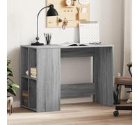 YunCangg Escritorio gris Sonoma de madera 102 x 50 x 75 cm con espacio de almacenamiento y cajón para oficina, oficina, estudio, habitación infantil, ahorra espacio y ergonómico para PC portátil