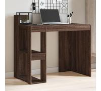 YunCangg Escritorio marrón efecto roble de madera de 103,5 x 56,5 x 94 cm con espacio de almacenamiento y estante, mesa de ordenador para oficina, oficina en casa, estudio y habitación infantil