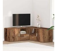 YunCangg Estantería esquinera con aspecto de madera envejecida, 200 x 40 x 45 cm, con cajón y puerta, versátil espacio de almacenamiento para salón, dormitorio, pasillo, cocina, oficina