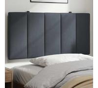YunCangg Hanko - Cojín de terciopelo gris oscuro de 100 cm con relleno de espuma, cabecero tapizado para dormitorio, montaje en pared, respaldo y cojín de lectura para cama doble y individual