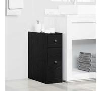 YunCangg Juego de muebles de baño con diseño de roble negro, 80 x 18 x 60 cm, mueble de baño con estante y cajón para almacenamiento y orden en el baño y aseo de invitados