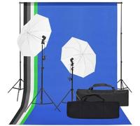 YunCangg Kit de estudio fotográfico con luz LED fija, flash de estudio, 2 trípodes y 5 fondos, moldeador de luz, softbox, reflector, soporte para retrato, fotografía de producto, vídeo, vlogging y