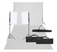 YunCangg Kit de estudio fotográfico con softbox de iluminación, luz LED, trípode y fondo, 600 x 300 cm, algodón, incluye soporte, formador de luz, reflector, ideal para retrato, foto del producto