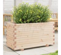 YunCangg Macetero de madera de pino maciza, 90 x 40 x 49,5 cm, jardinera alta con orificio de drenaje, ideal para jardín, balcón, terraza, maceta versátil y macetero para hierbas