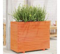 YunCangg Macetero de madera de pino maciza, 90 x 40 x 72 cm, para jardín, balcón, terraza, interior y exterior, con orificio de drenaje y drenaje para el cultivo de hierbas