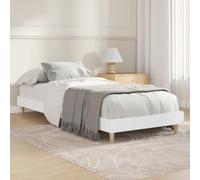 YunCangg Marco de cama blanco de madera 75 x 190 cm con listones de madera contrachapada, juego de marco estable para un sueño reparador y fácil montaje en el dormitorio