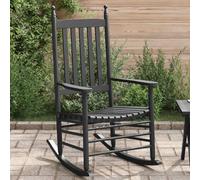 YunCangg Mecedora de madera maciza de álamo con asiento curvado y respaldo alto, resistente a la intemperie, con amplios reposabrazos, ideal como silla de jardín