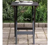 YunCangg Mesa auxiliar plegable negra de madera de álamo maciza, 35 x 35 x 46 cm, estable y ahorra espacio, para balcón, terraza, jardín, camping y uso al aire libre
