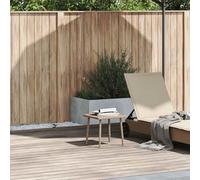 YunCangg Mesa de centro de jardín rectangular beige 40 x 40 x 37 cm de poliratán, resistente a la intemperie, fácil de limpiar, mesa auxiliar estable para balcón, terraza, porche, resistente a los