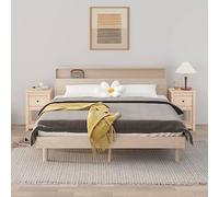 YunCangg Mesillas de noche (2 unidades, madera de pino maciza, 40 x 35 x 61,5 cm, con espacio de almacenamiento y estante, armario auxiliar para dormitorio, salón, oficina, práctica cómoda con cajón y
