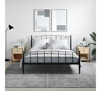 YunCangg Mesita de noche, 2 piezas roble Sonoma 40 x 42 x 50 cm, material madera con marco de hierro, patas ajustables, mesa auxiliar compacta para dormitorio y sala de estar, espacio de