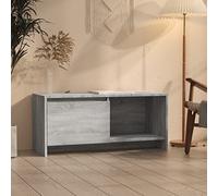 YunCangg Mueble para TV Sonoma gris 90 x 35 x 40 cm, material de madera, con espacio de almacenamiento, para salón, dormitorio, almacenamiento multimedia