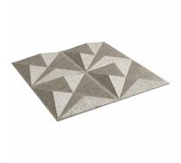 YunCangg Paneles de pared Origami Hormigón, 24 unidades, 50 x 50 cm, espuma XPS 3D, revestimiento de pared para interior, techo, salón, pasillo, renovación con fácil montaje y corte flexible