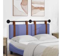 YunCangg Parte delantera colgante Uni Jeans azul 130 x 55 x 5 cm cabecero tapizado de poliuretano antiguo con montaje en pared para dormitorio, respaldo acolchado y diseño versátil de cabecero de cama